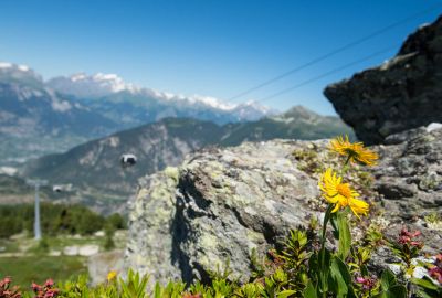 télécabine en été